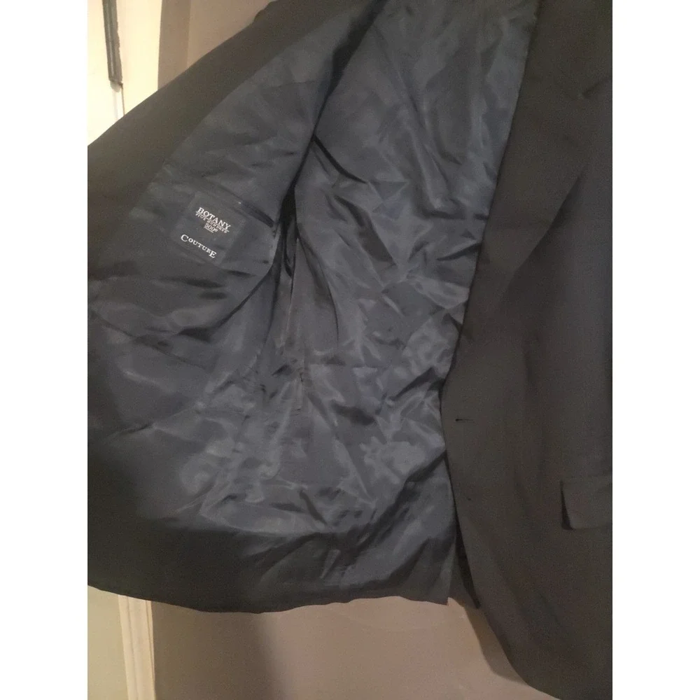 Botany 500 Couture Navy Blue Pinstripe Blazer, Men's 42R Sport Coat, Made in USA